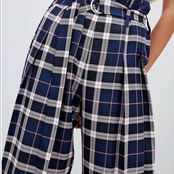 ASOS Pants - ASOS Design D-ring high waisted wide leg pants